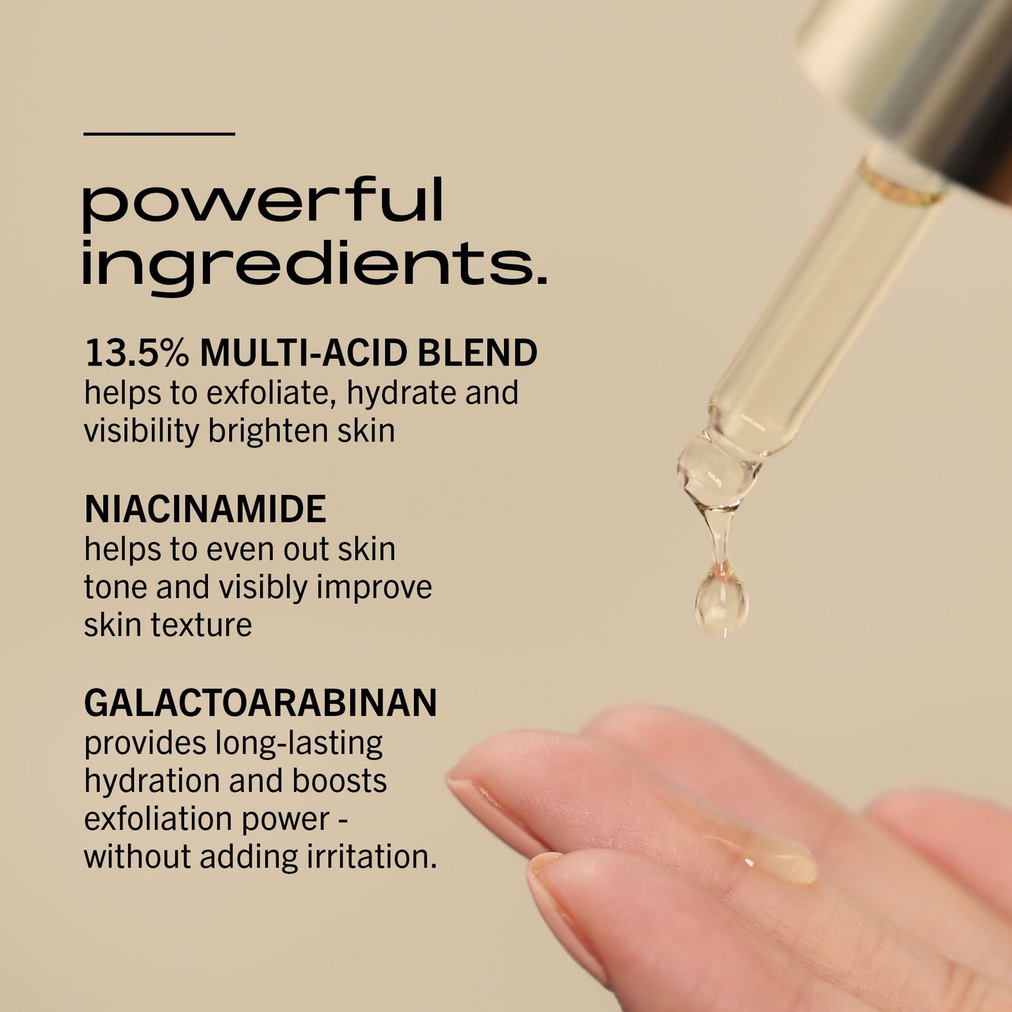 MATTER OF FACT SKINCARE RESURFACING AND HYDRATING SERUM key ingredient information